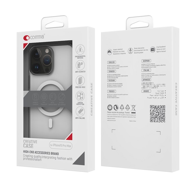 Husa Comma Elemental Mag Iphone 15 Plus - Transparent